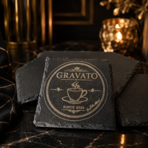 Coaster Ardezie Personalizabil Patrat